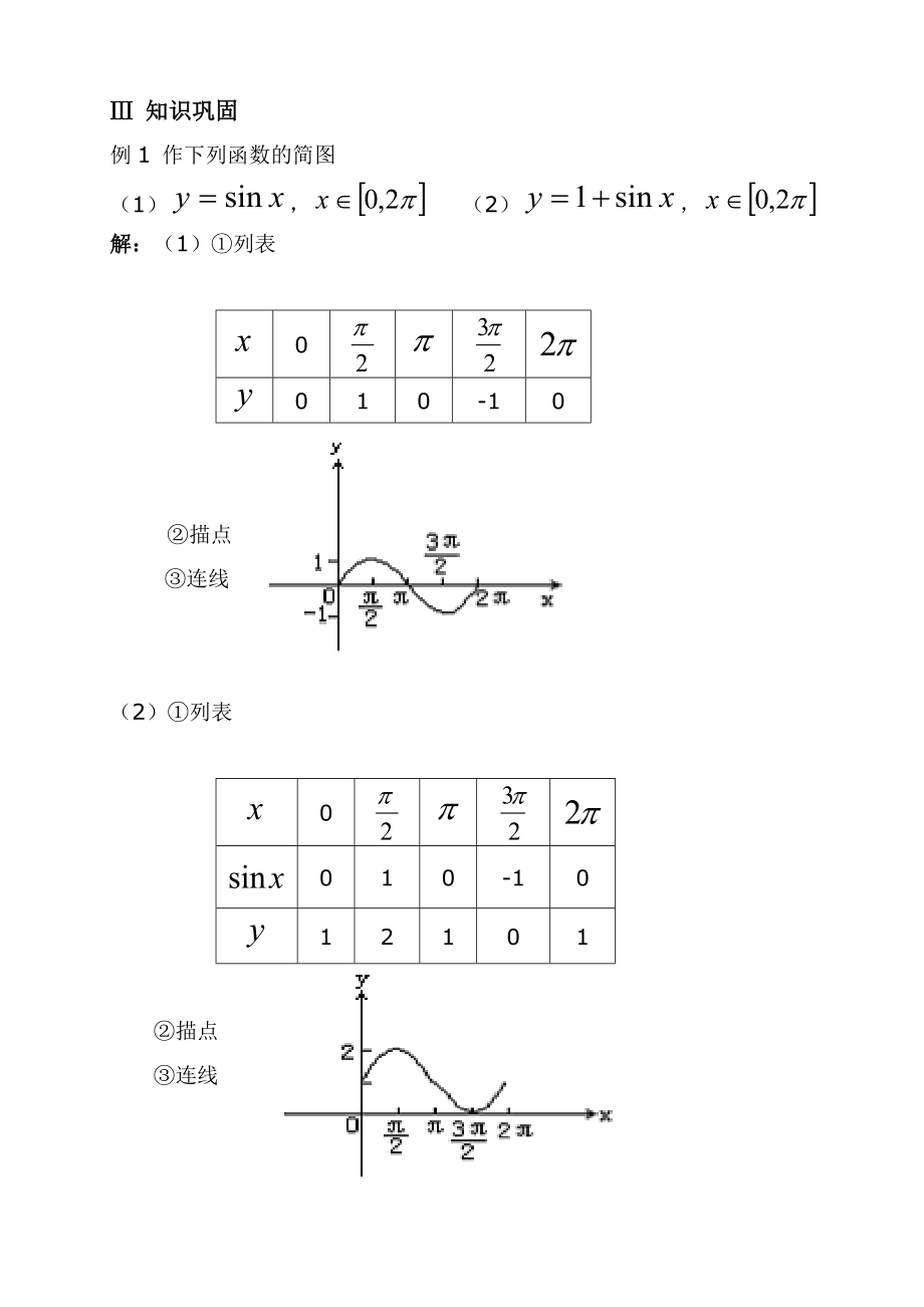 正弦函数的图像与性质教案.doc_第3页