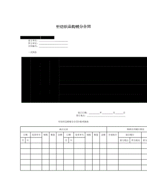 针纺织品购销分合同.doc