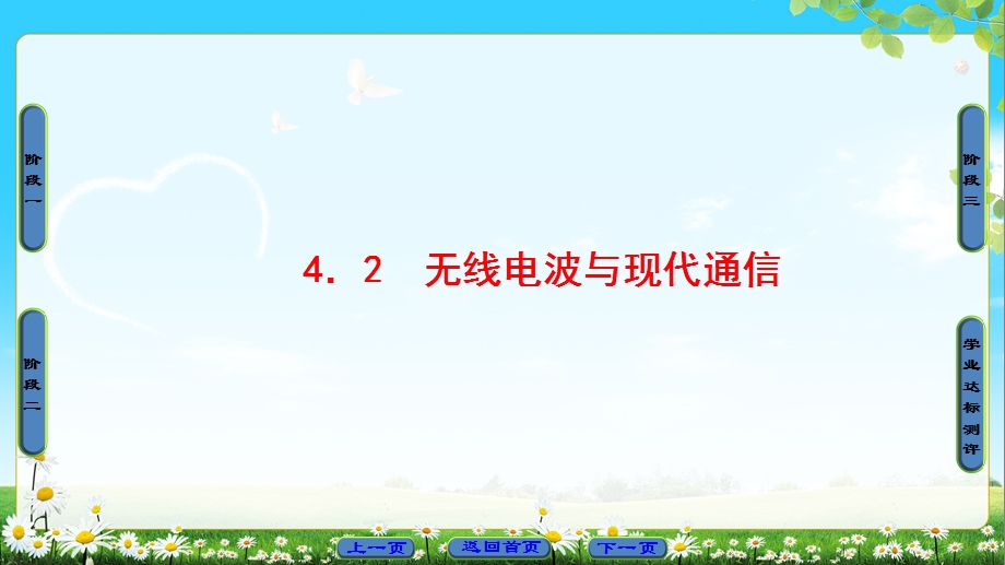 高中物理沪科版选修11课件：第4章 4．2 无线电波与现代通信 (共37张PPT).ppt_第1页