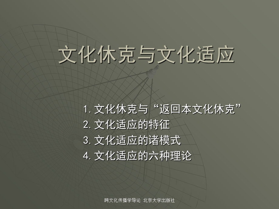 跨文化传播学导论第十四讲 文化休克和文化适应文档资料.ppt_第1页