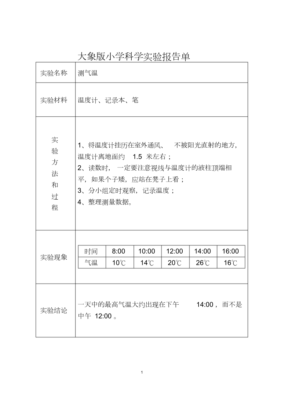 大象版小学科学实验报告单.doc_第1页