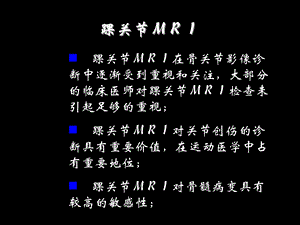 影像学,踝关节和足mrippt课件文档资料.ppt