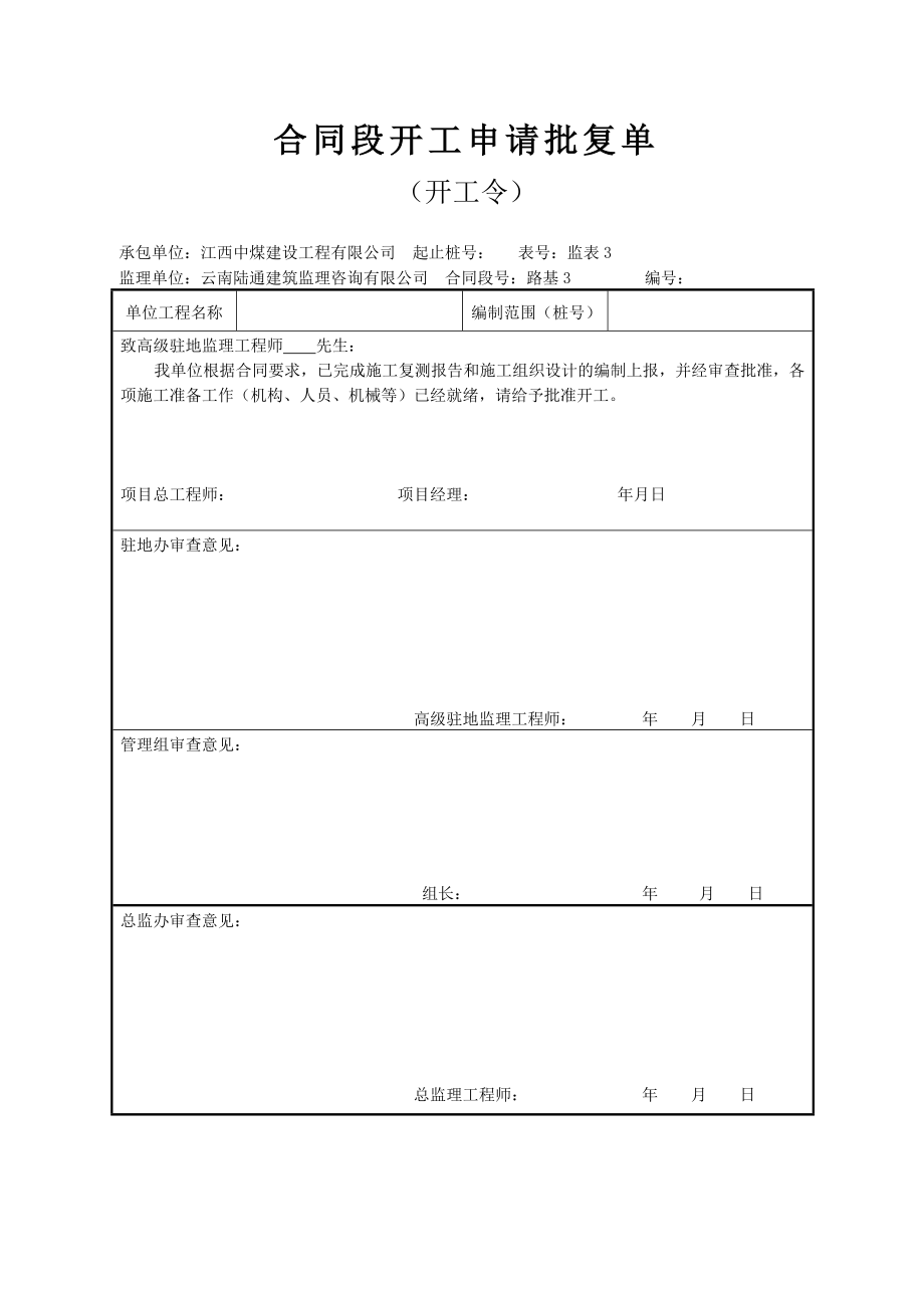 [建筑]总体开工报告.doc_第1页