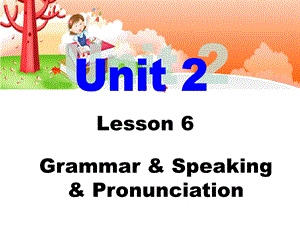 Unit2Lesson6Grammar,Speaking,Pronunciation.ppt