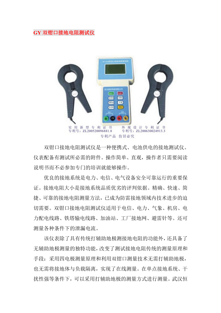 双钳口接地电阻测试仪【最新】.doc_第1页