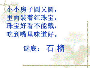 《石榴笑了》课件（语文S版一年级语文上册课件）.ppt