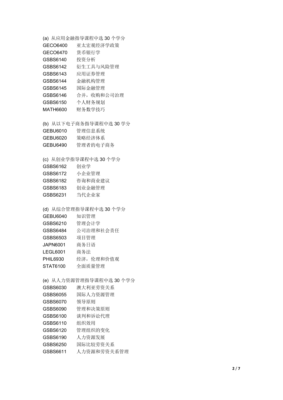 [建筑]澳大利亚纽卡斯尔大学商科硕士专业及课程结构.doc_第2页