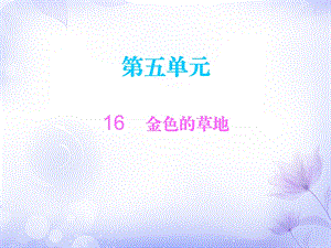 三年级上册语文课件－16金色的草地∣人教部编版 (共10张PPT).ppt