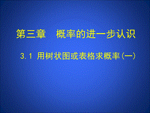 3.1用树状图或表格求概率(一).ppt