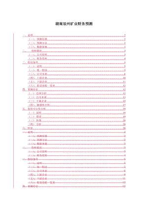 [工程科技]湖南辰州矿业财务预测 041013.doc