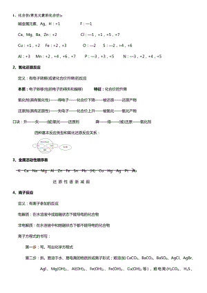 天津化学会考知识点.doc