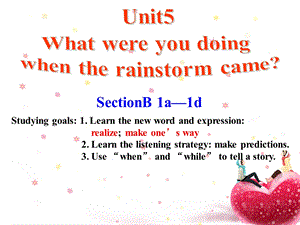 Unit5WhatwereyoudoingwhentherainstormcameSectionB.ppt