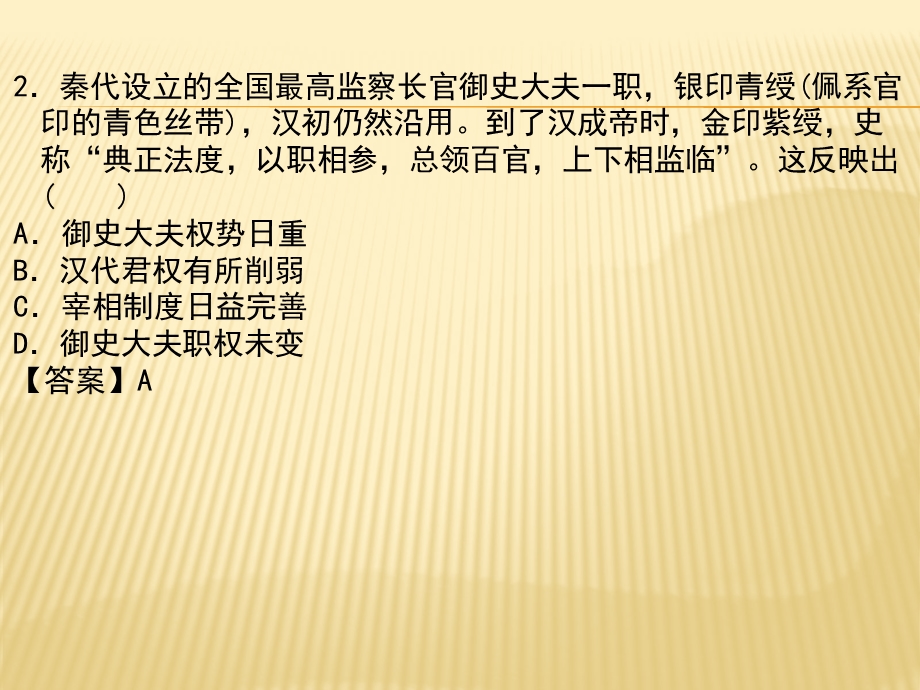 高一历史人教版必修1同步课件： 第3课 汉至元政治制度的演变(共40张PPT).pptx_第3页