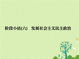 高考政治二轮复习第一篇 精练概讲专题 政治生活 阶段小结六发展社会主义民主政治课件必修21..ppt