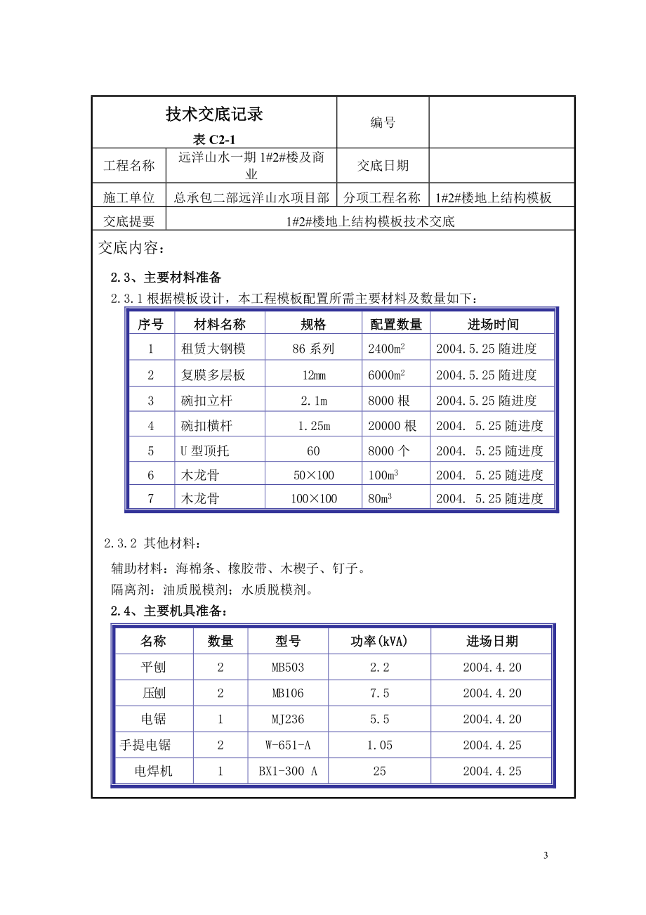 [建筑]12楼地上模板技术交底fanzhenqing.doc_第3页