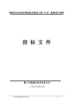 [建筑]海峡论坛勘察设计招标文件.doc