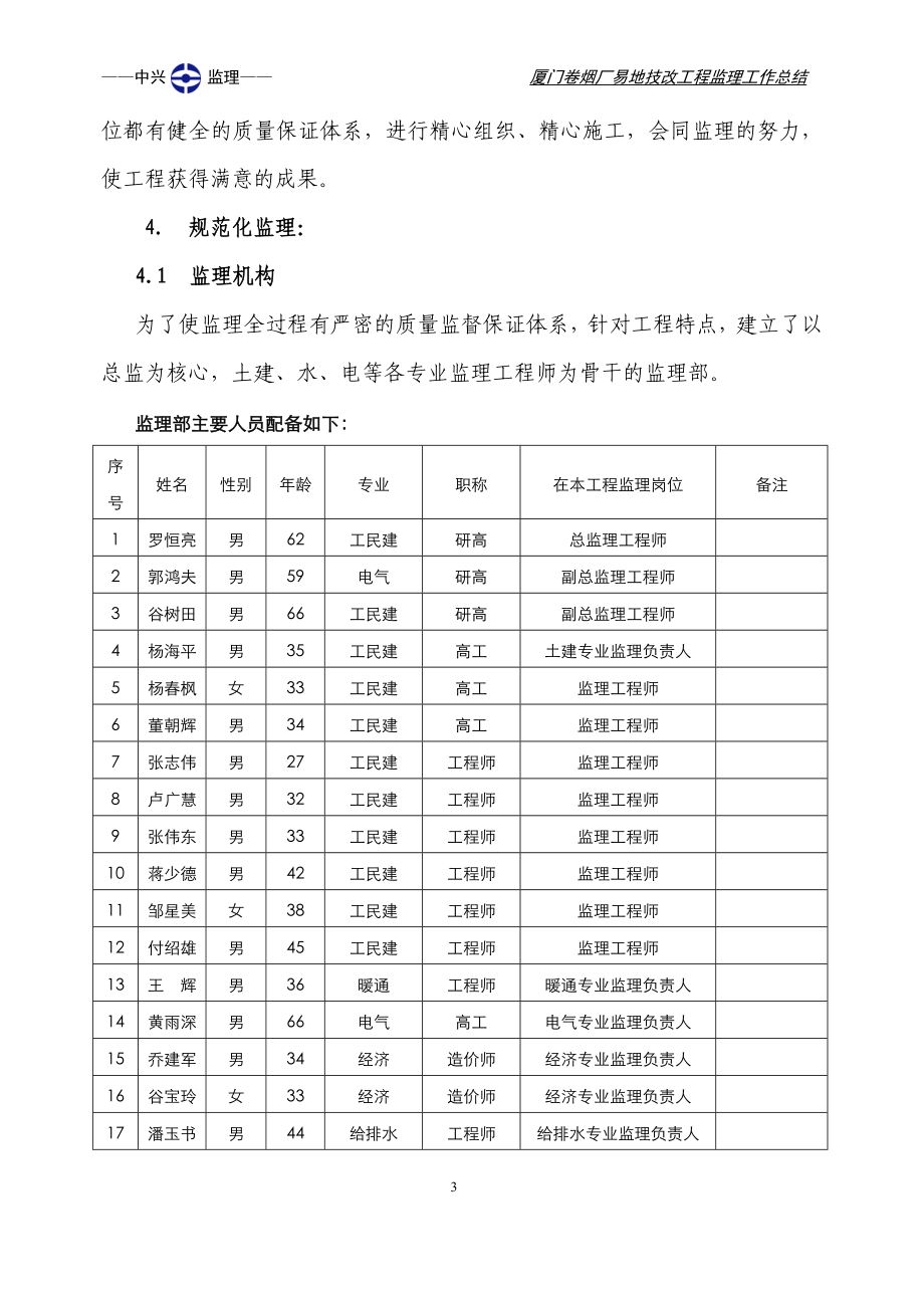 [建筑]厦门卷烟厂监理总结L.doc_第3页