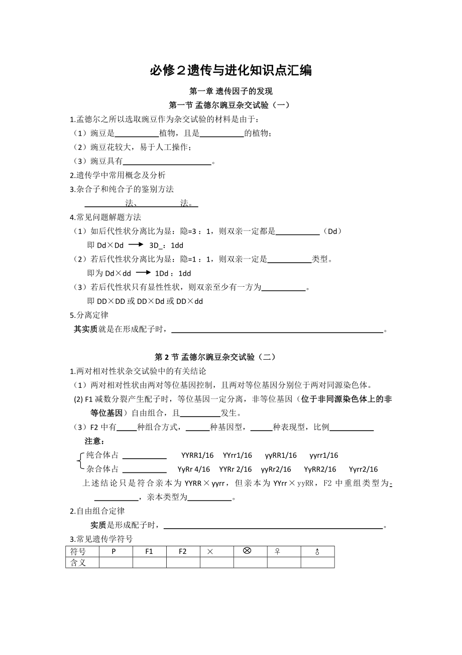 必修二知识点学生.doc_第1页