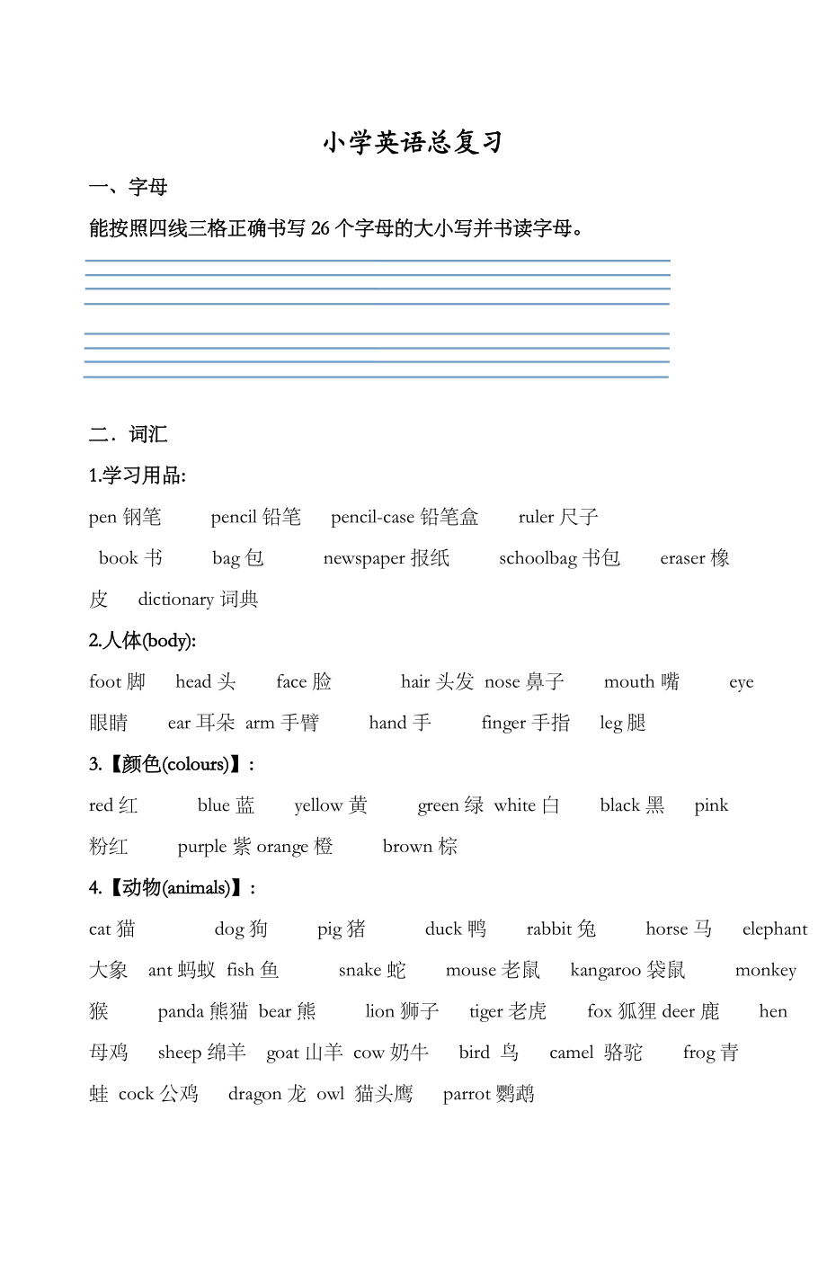 外研版三起六年级小学英语总复习.doc_第1页