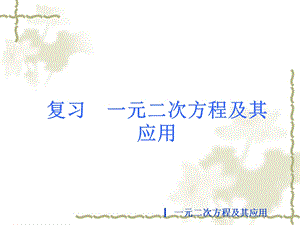 一元二次方程[精选文档].ppt