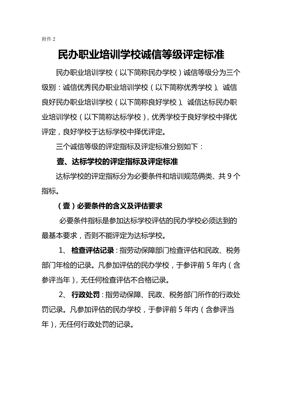 培训体系民办职业培训学校诚信等级评定标准附件.doc_第2页