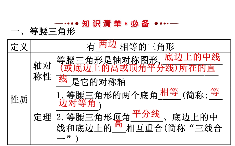 中考数学专题复习 第十七讲 等腰三角形和直角三角形(共83张PPT).ppt_第2页