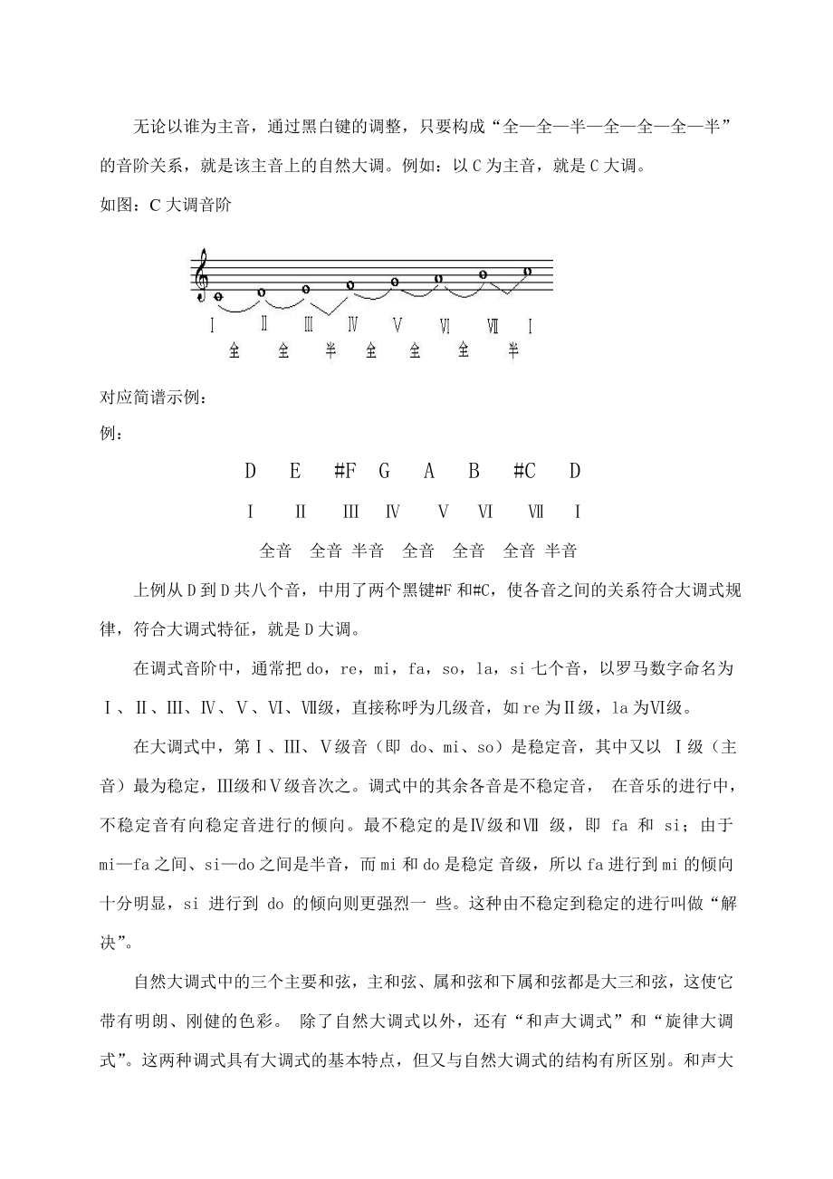 大调式和小调式结构与指法.doc_第2页