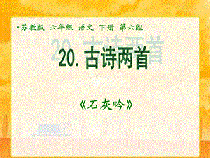 《20_古诗两首—石灰吟》课件.ppt