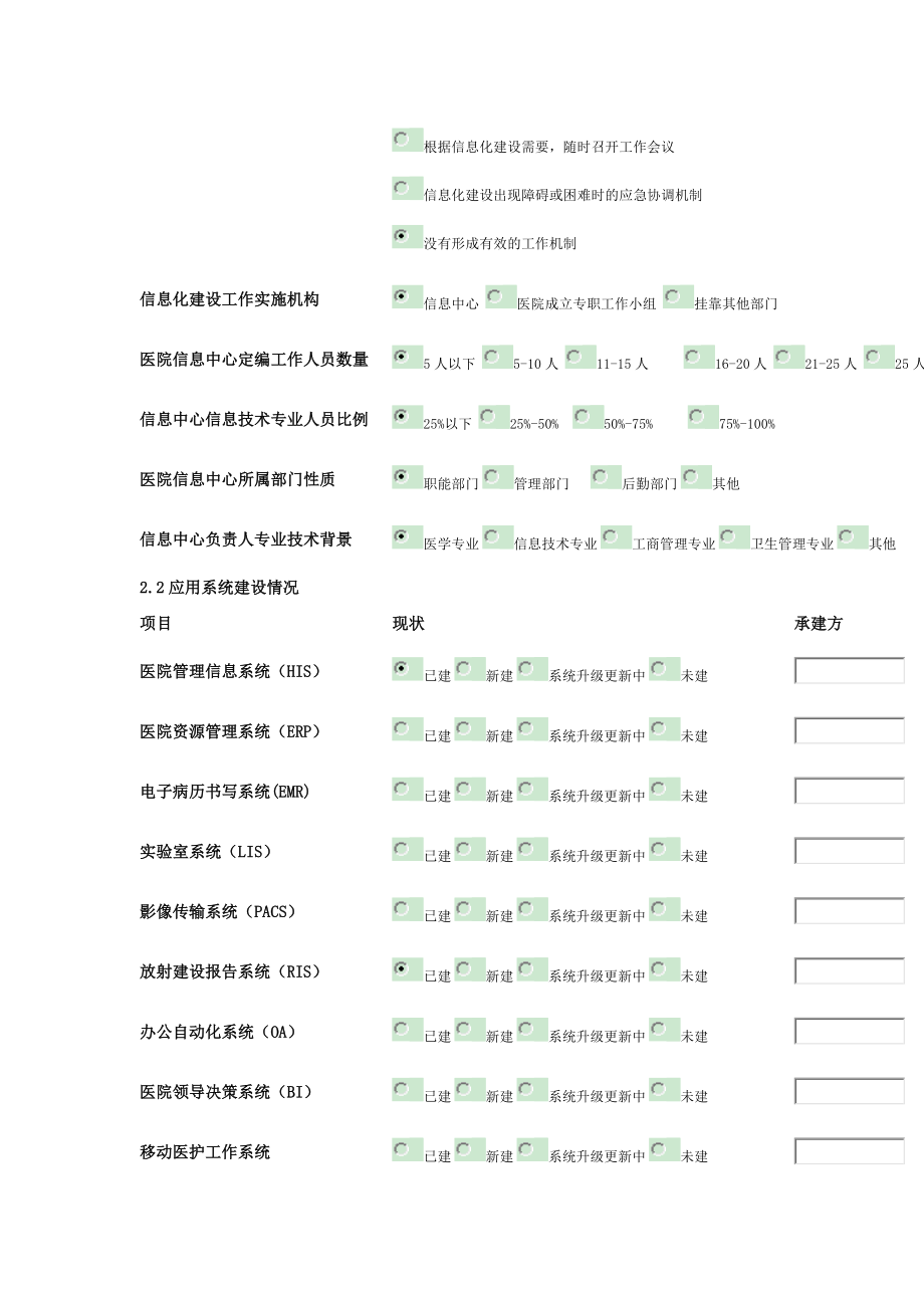 医院卫生信息互联互通成熟度自评估问卷.doc_第2页