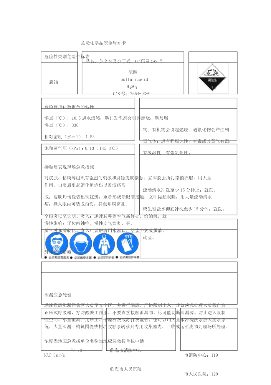 危险化学品安全周知卡(样本).docx_第1页