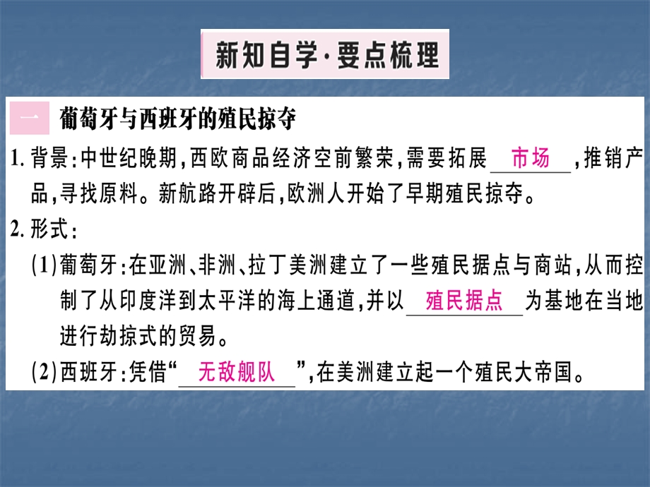 人教部编版历史九年级上册习题课件：第16课 早期殖民掠夺 (共31张PPT).ppt_第2页