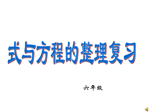 《式与方程的整理与复习》课件 (2).ppt