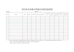 所出资企业减少所属企业情况备案表.docx