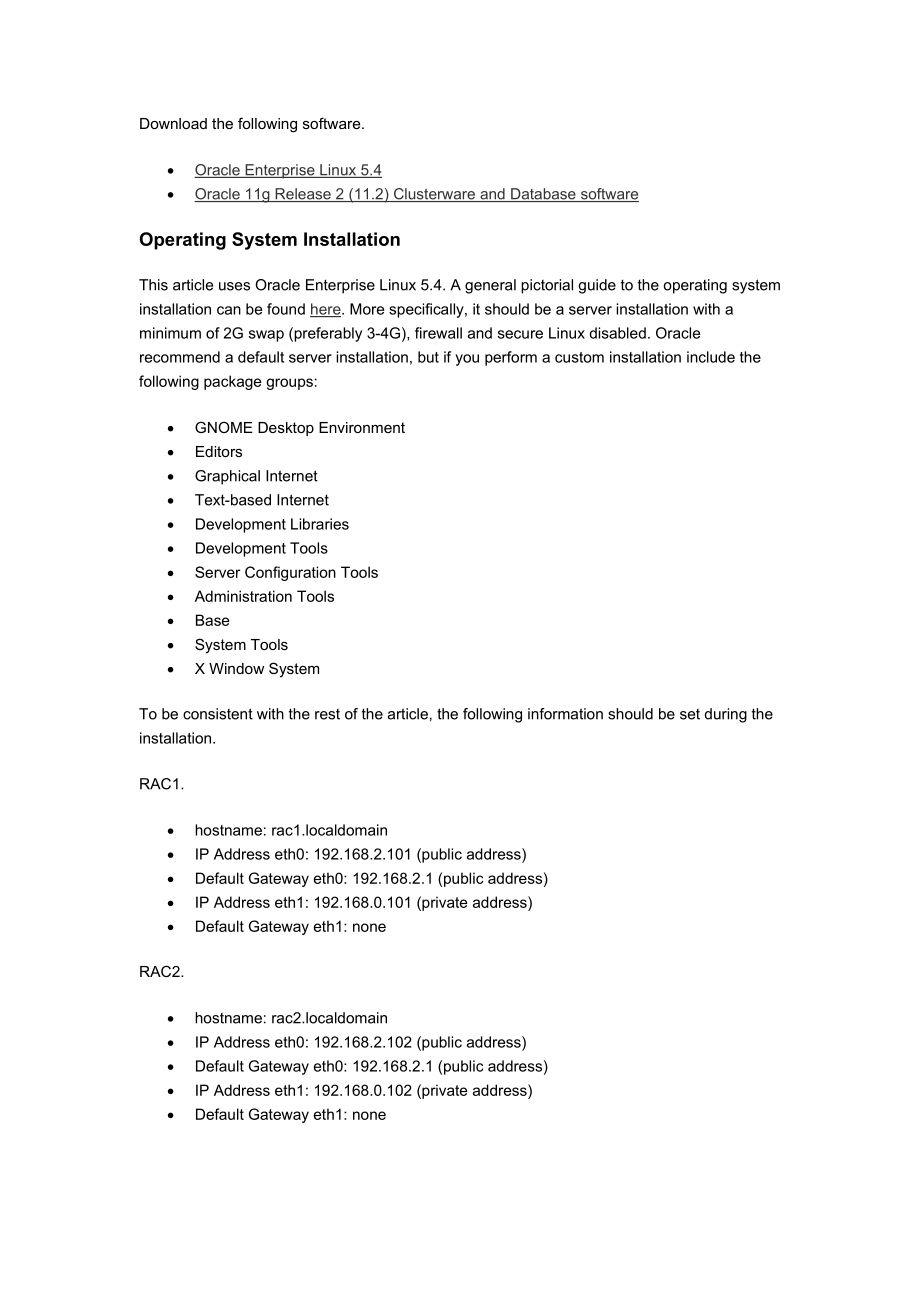 [计算机软件及应用]Oracle Database 11g Release 2 RAC On Linux Using NFS.doc_第2页