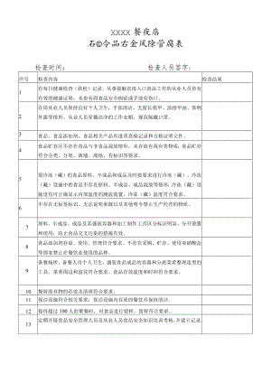 陕西省餐饮企业 日管控 周排查 月调度 表格模板.docx