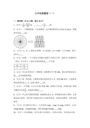 小升初真题卷精编版.docx