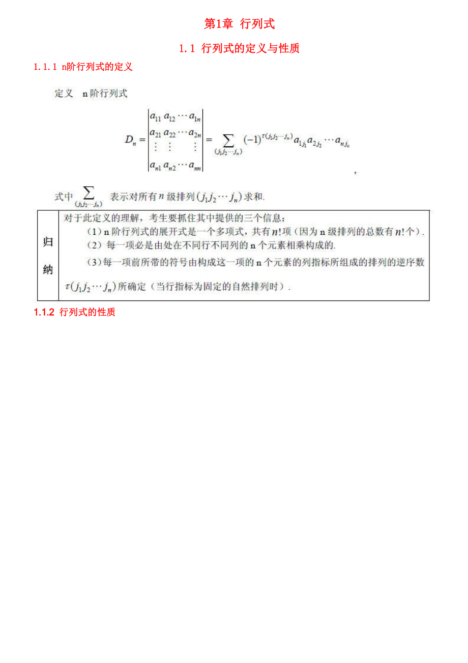 [研究生入学考试]线性代数知识点.doc_第1页