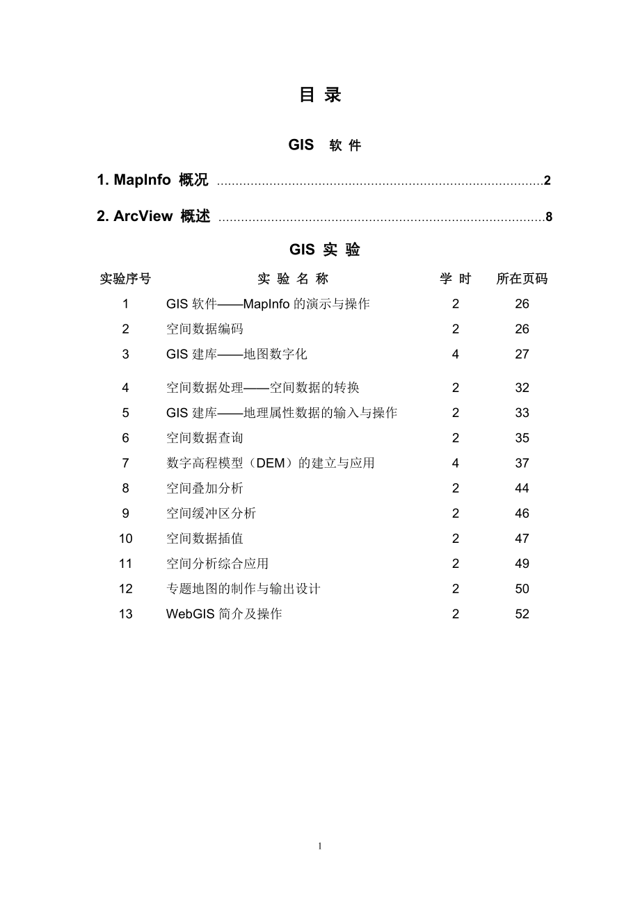 [管理学]GIS上机指导 mapinfo使用方法.doc_第1页