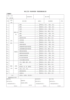 单位工程（其他构筑物）观感质量检查记录.docx