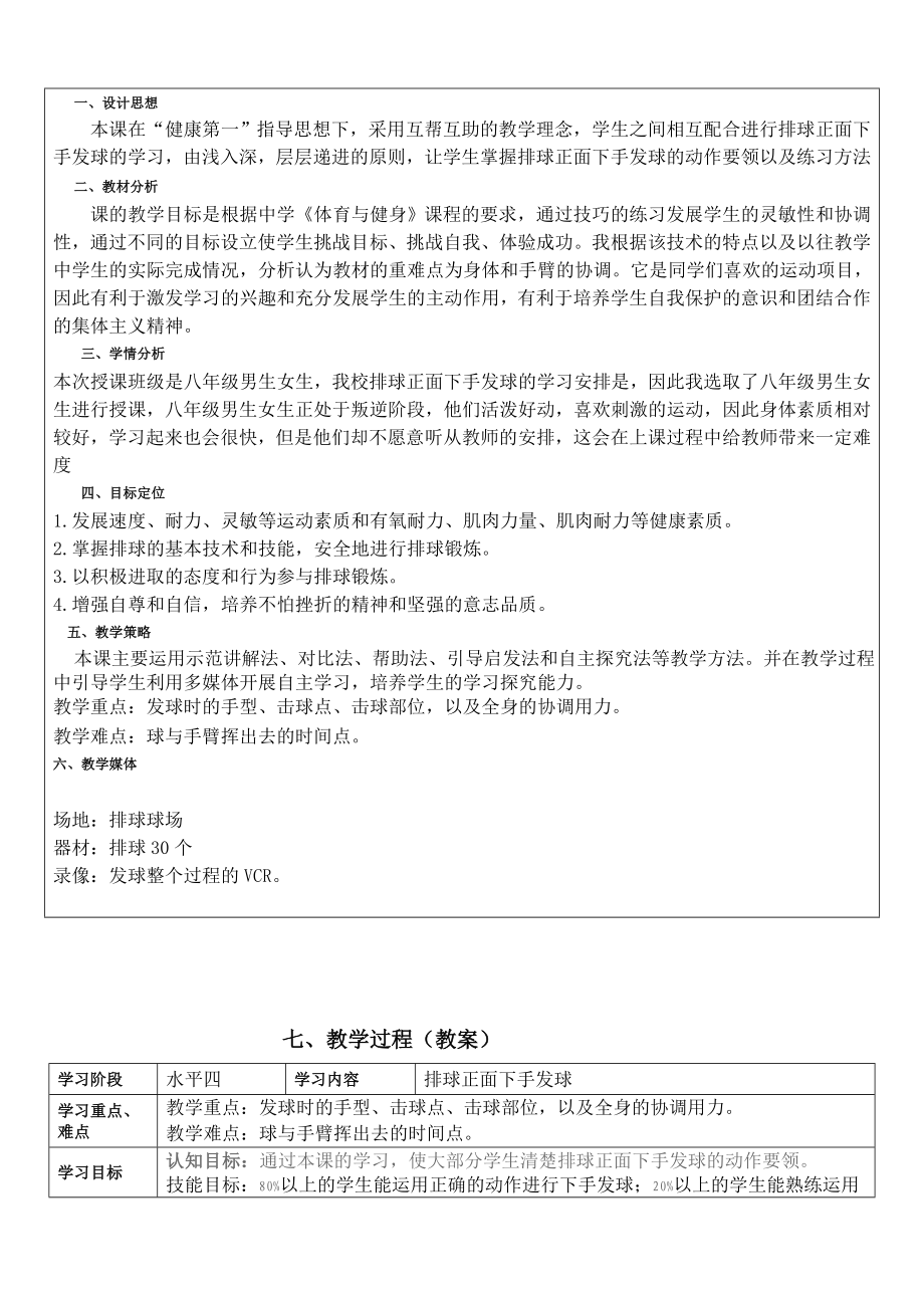 排球正面下手发球教案.doc_第2页