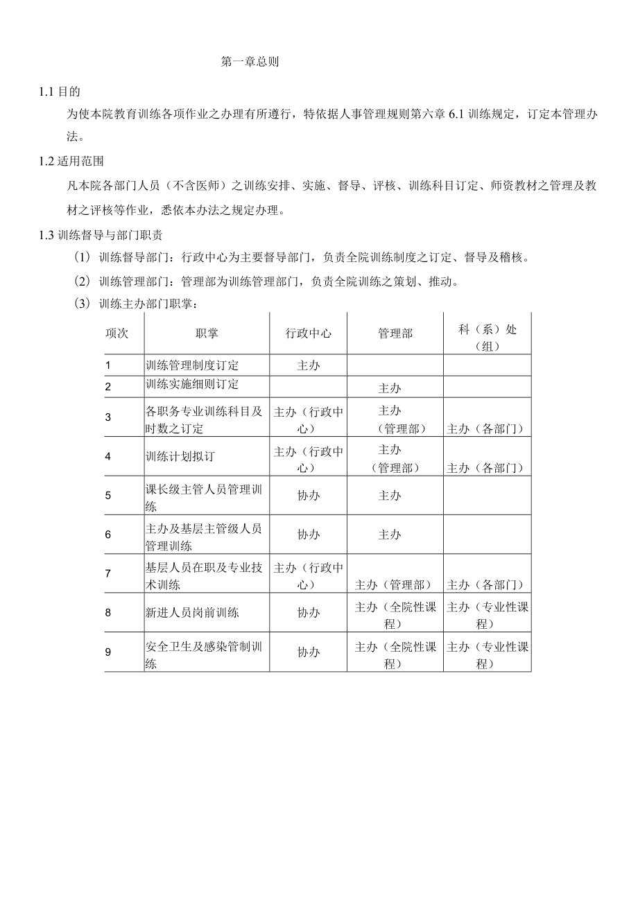 医院训练管理办法.docx_第2页