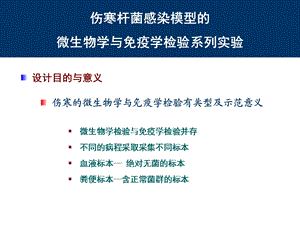 伤寒杆菌感染模型微生物学与免疫学检验系列实验PPT文档.ppt