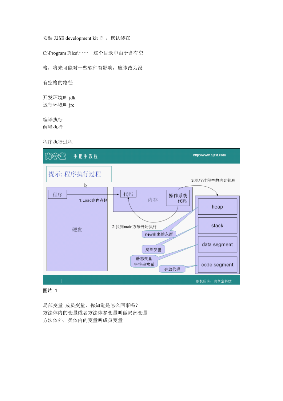 [计算机软件及应用]J2SE听课笔记.doc_第1页