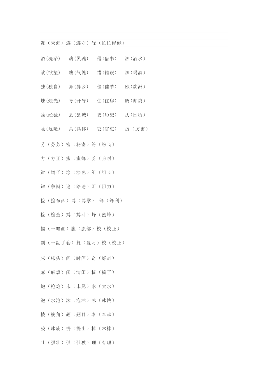 部编人教版小学三年级语文下册单元复习资料大全.doc_第2页