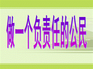 九年级政治做一个负责任的公民课件1人教版[精选文档].ppt