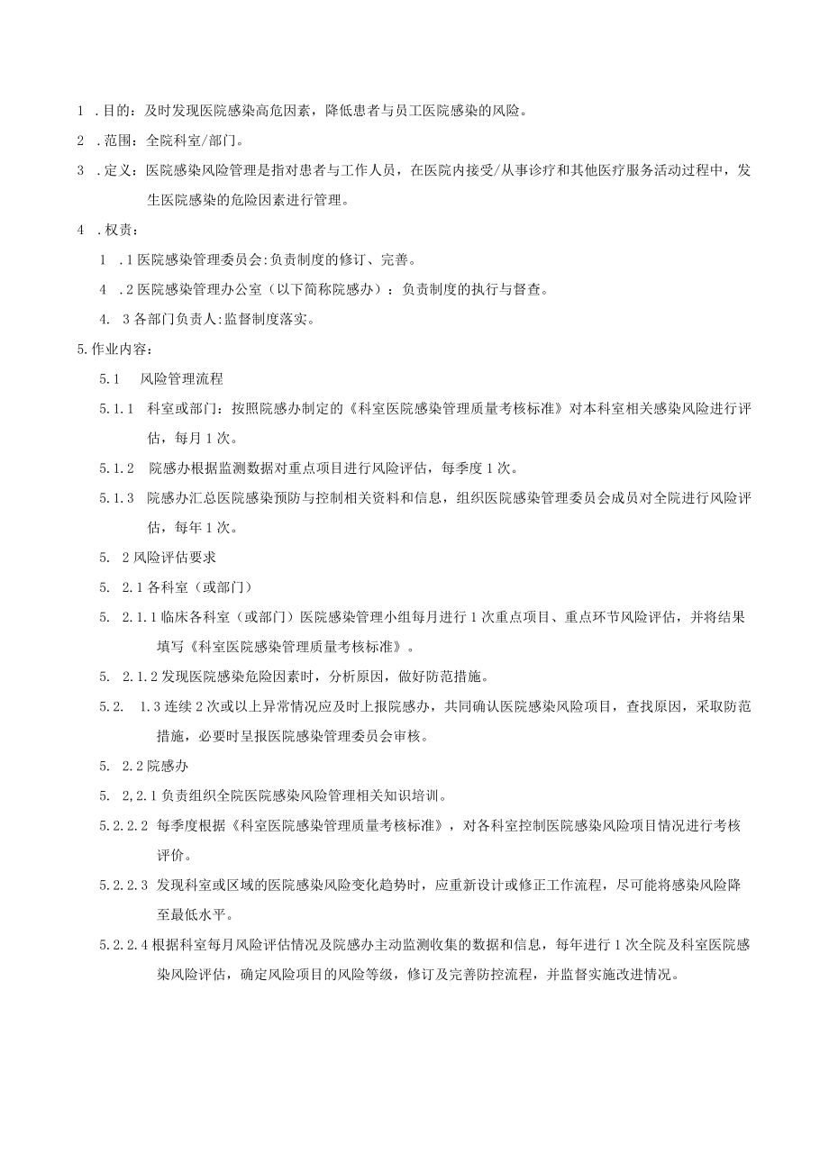 医院感染风险管理制度.docx_第1页