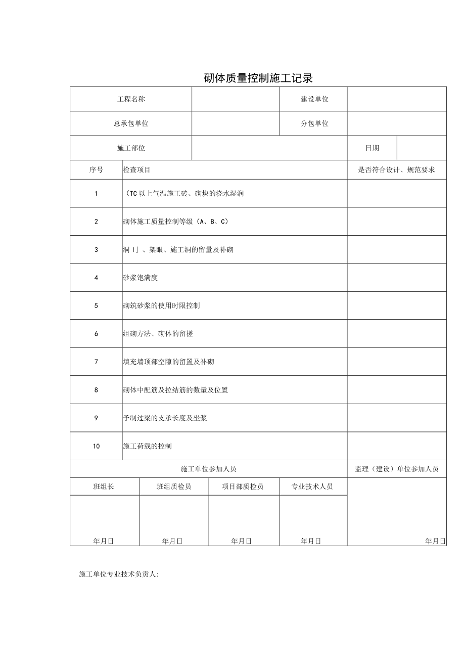 砌体质量控制施工记录.docx_第1页