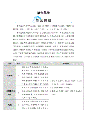 部编版四年级语文上册【第六单元】教案完整版.doc