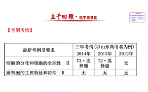 全程复习方略高考中图版生物大一轮复习课件)：必修1第四单元细胞的生命周期细胞分化癌症的发生和预防精选文档.ppt