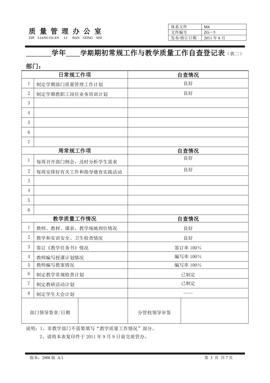 [管理学]M4—上学期期初常规工作与教学质量工作检查表部门用初稿.doc_第3页